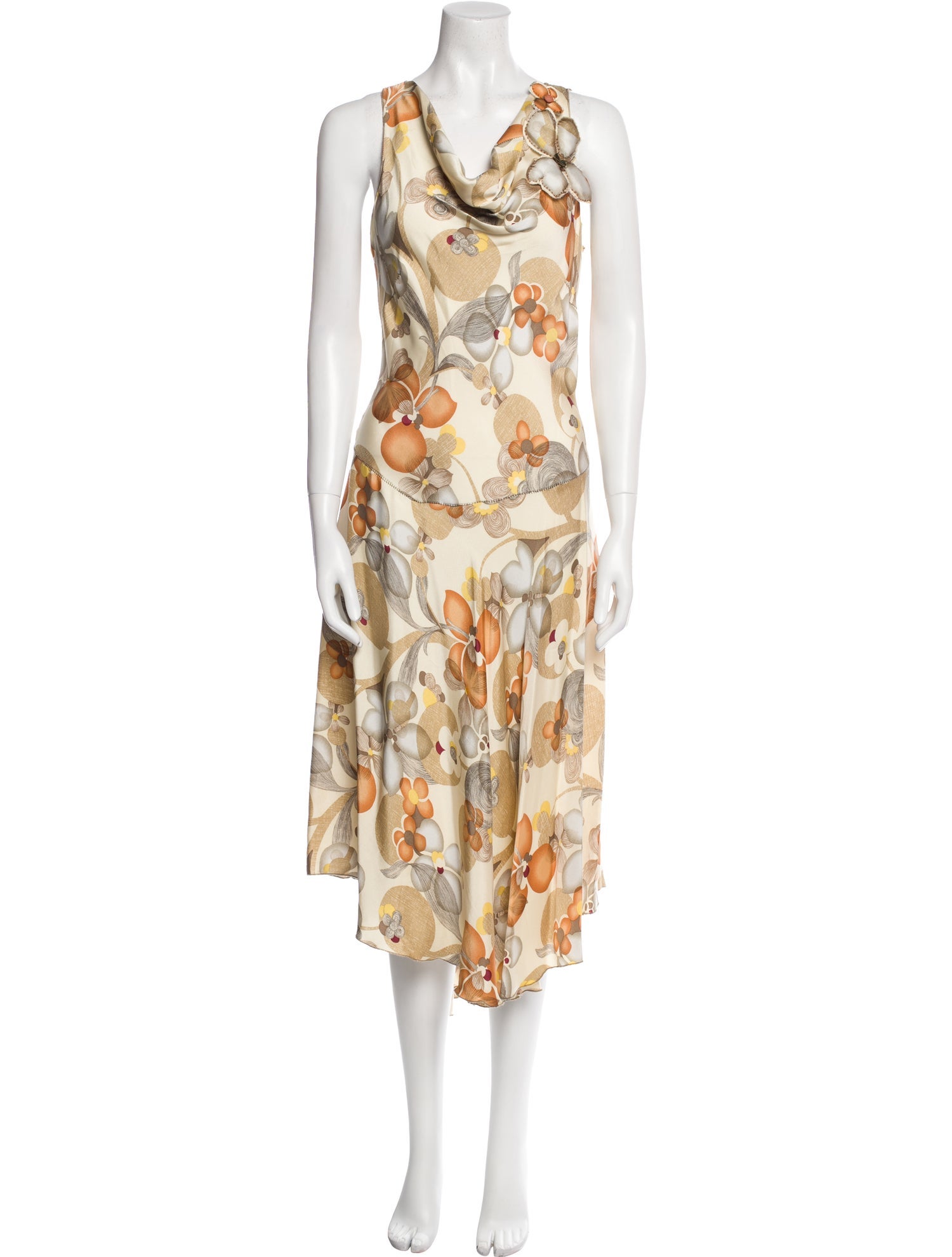 Rozae Nichols Silk Midi Length Dress