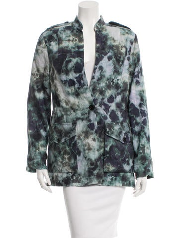 Raquel Allegra Tie-Dye Single-Button Blazer w/ Tags