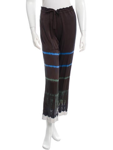 Raquel Allegra Silk Tie-Dye Pants