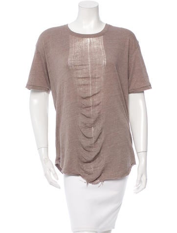 Raquel Allegra Scoop Neck Short Sleeve T-Shirt