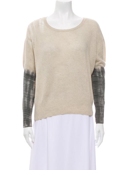 Raquel Allegra Cashmere Tie-Dye Print Sweater Grey