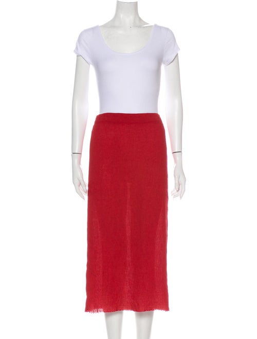 Raquel Allegra Kate Slip Long Skirt w/ Tags Red