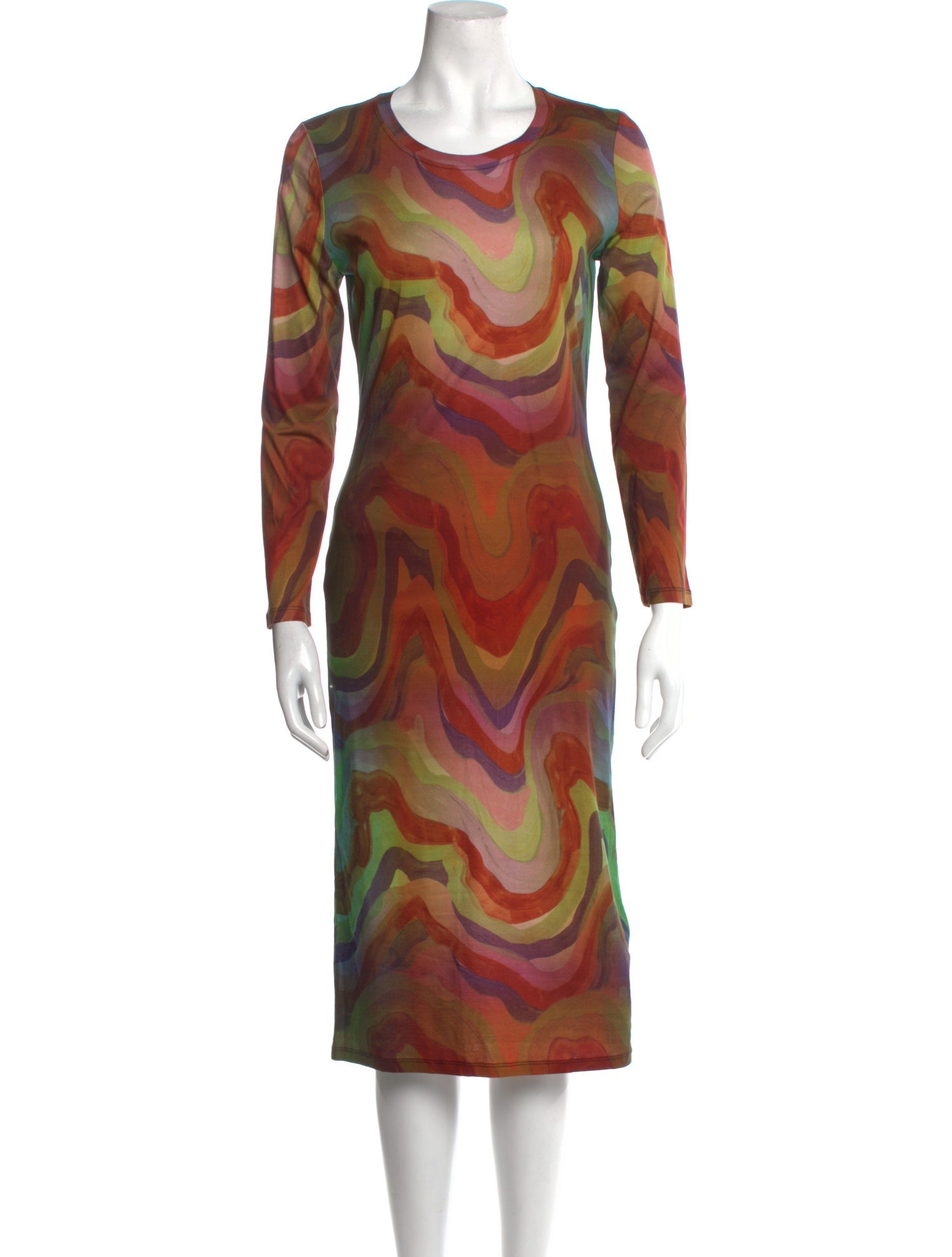 Raquel Allegra Paisley Print Midi Length Dress w/ Tags
