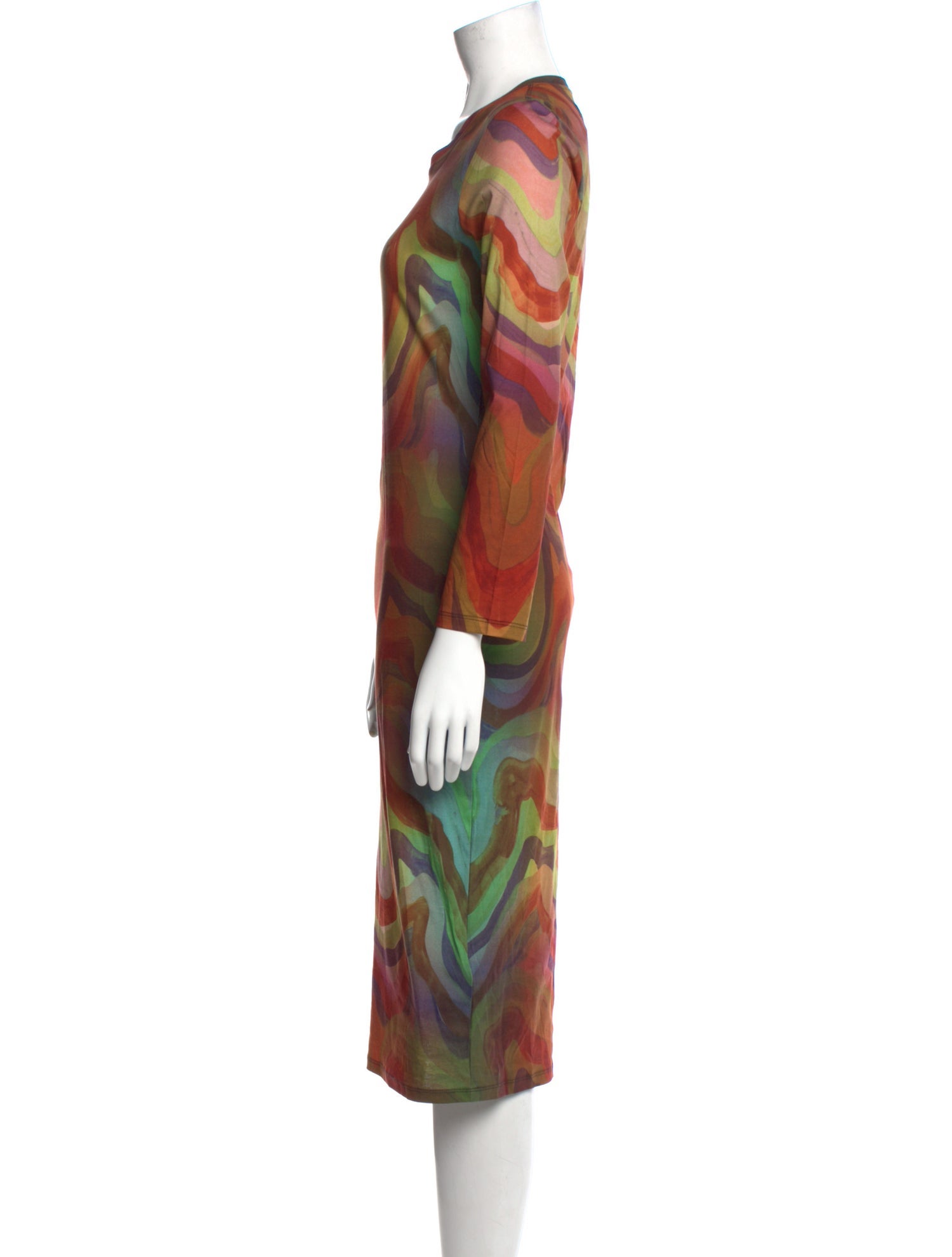 Raquel Allegra Paisley Print Midi Length Dress w/ Tags