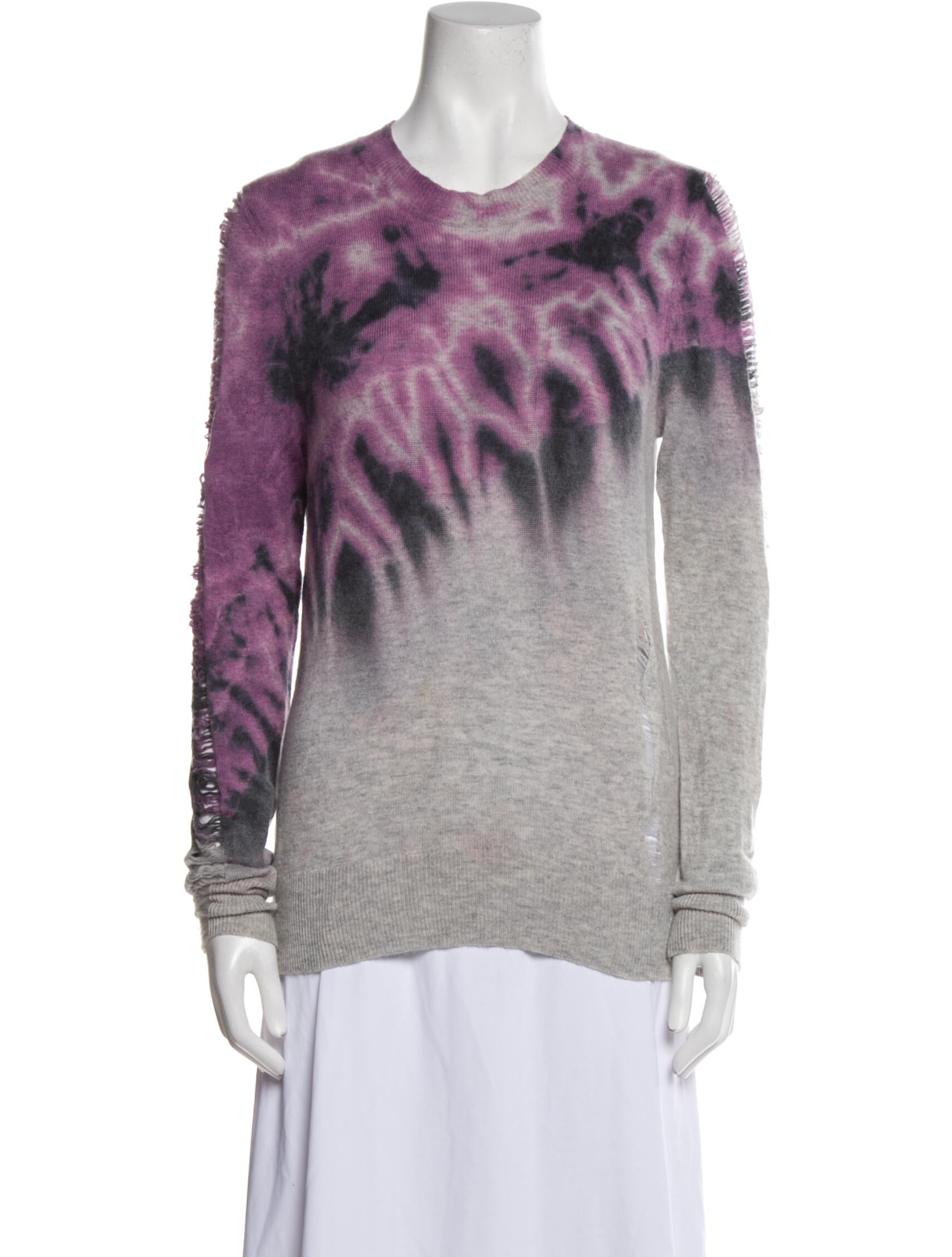 Raquel Allegra Cashmere Tie-Dye Print Sweater