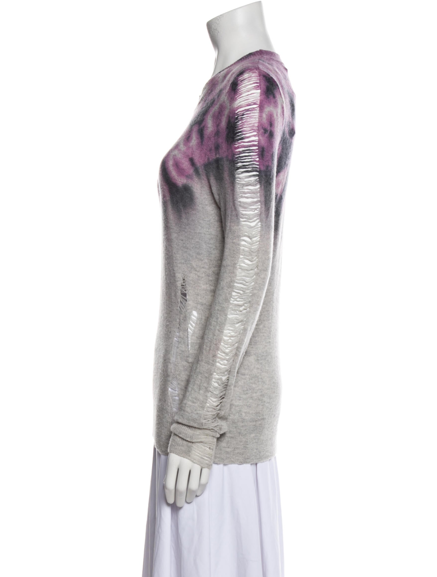 Raquel Allegra Cashmere Tie-Dye Print Sweater