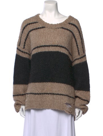 Raquel Allegra Knitwear Baby Alpaca Striped Sweater XS