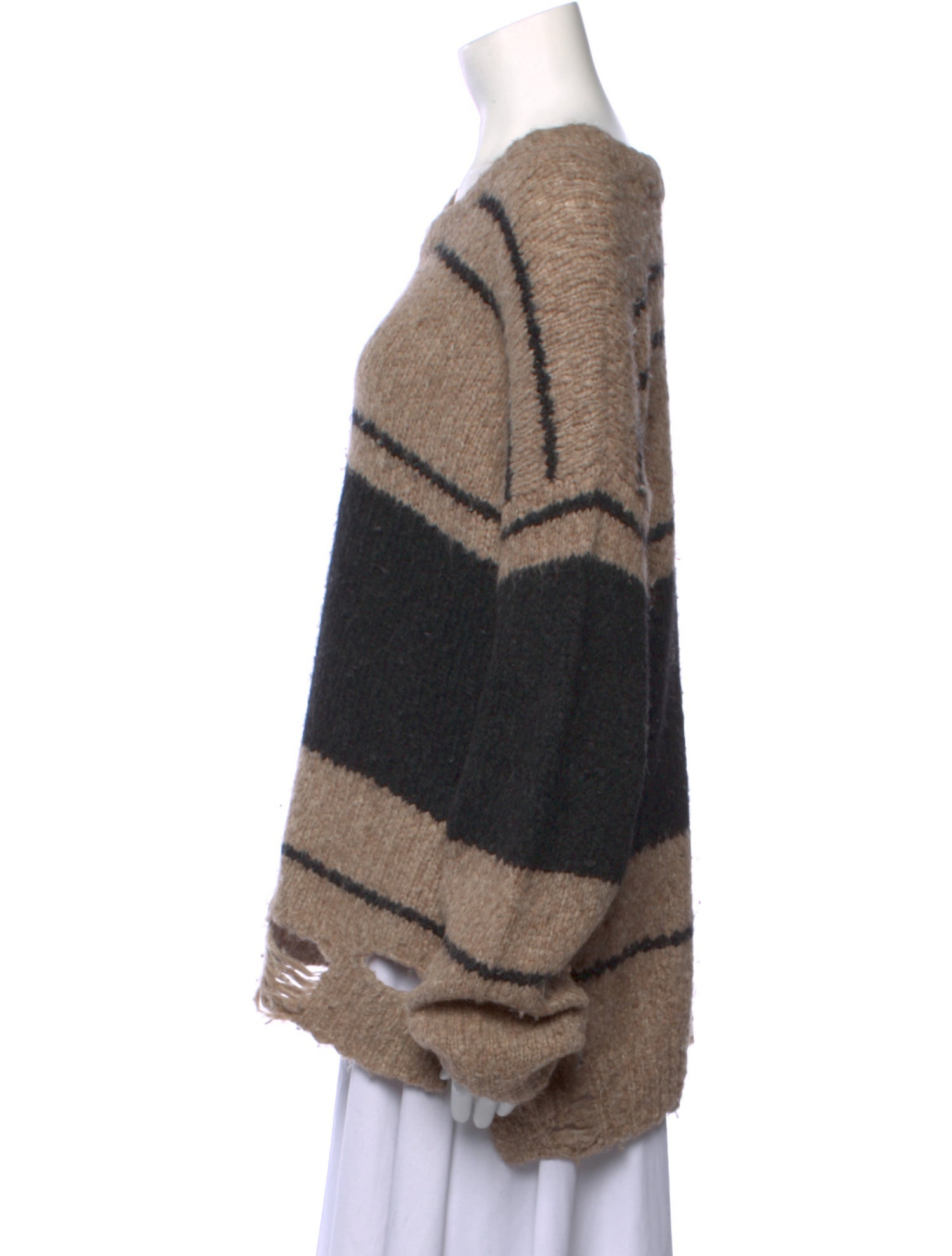 Raquel Allegra Baby Alpaca Striped Sweater