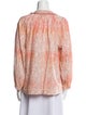 Raquel Allegra Printed Crew Neck Blouse