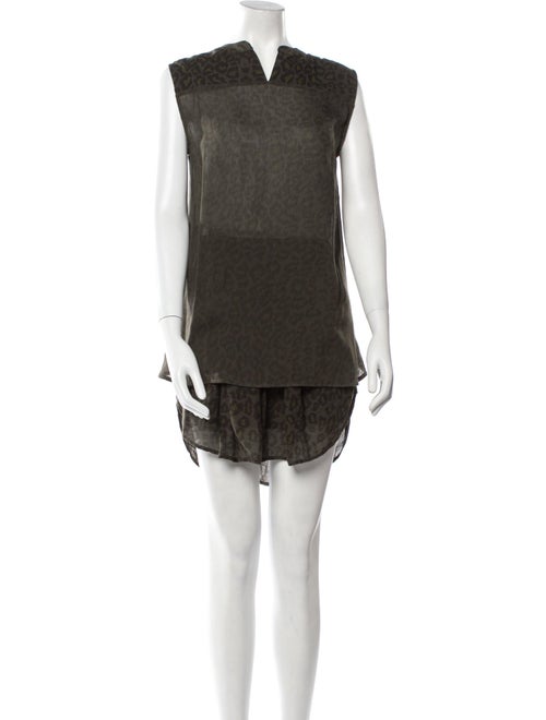 Raquel Allegra Animal Print Skirt Set