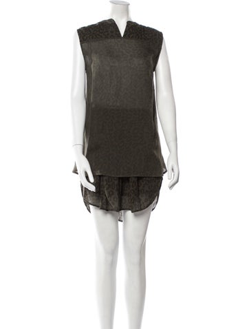 Raquel Allegra Suits and Sets Animal Print Skirt Set XS