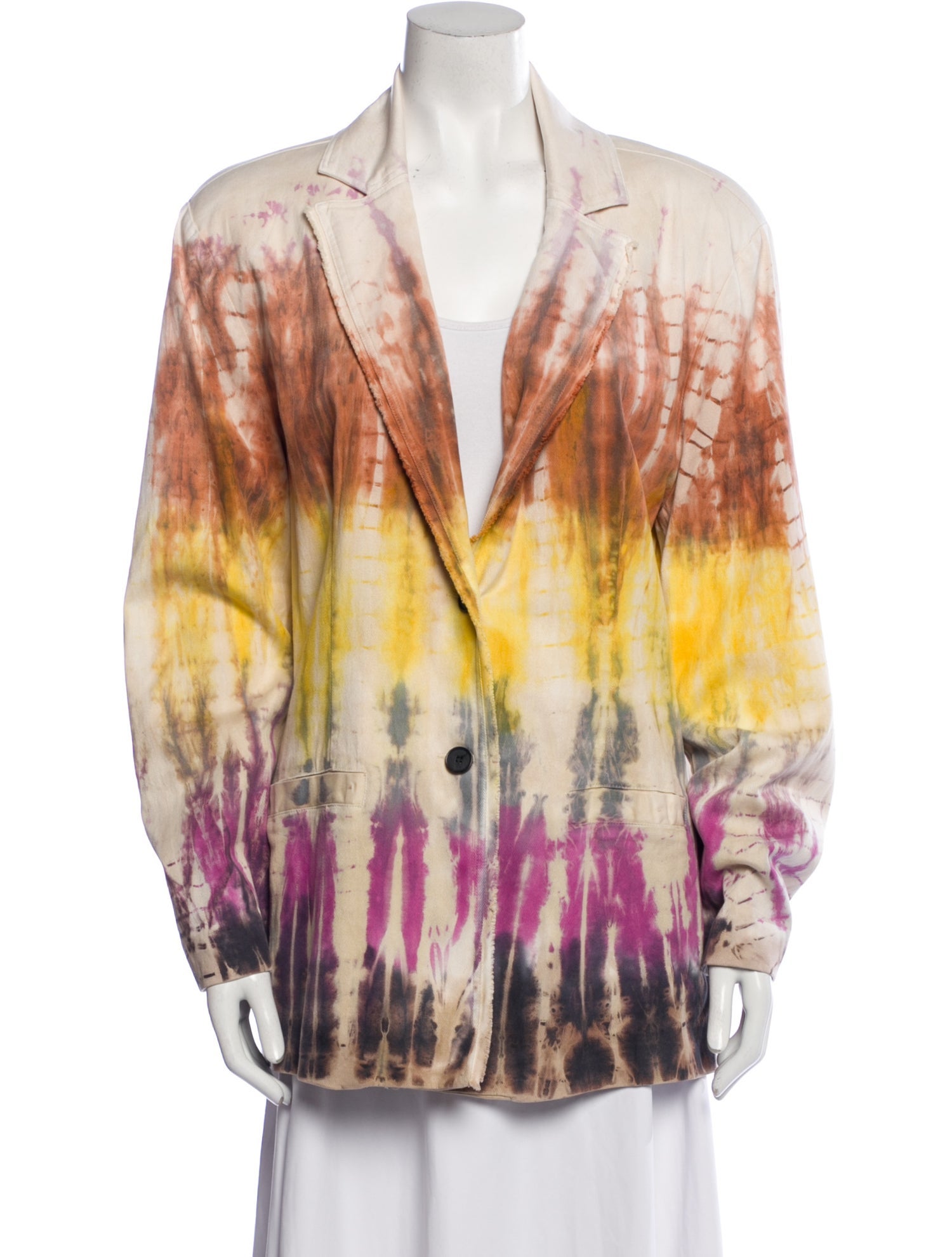 Raquel Allegra Tie-Dye Print Blazer