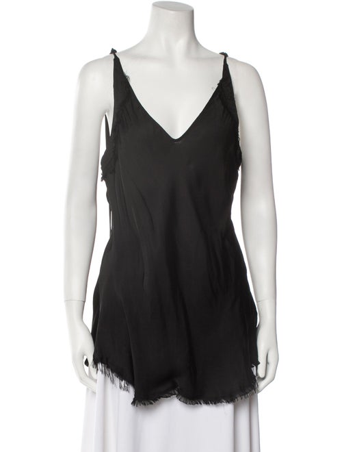 Raquel Allegra Plunge Neckline Sleeveless Top