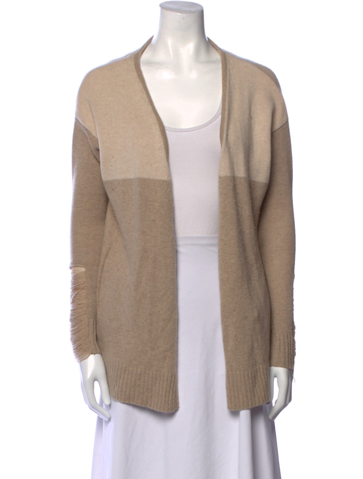 Raquel Allegra Cashmere Colorblock Pattern Sweater