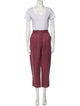 Raquel Allegra Printed Raw-Edge Trim Pant Set