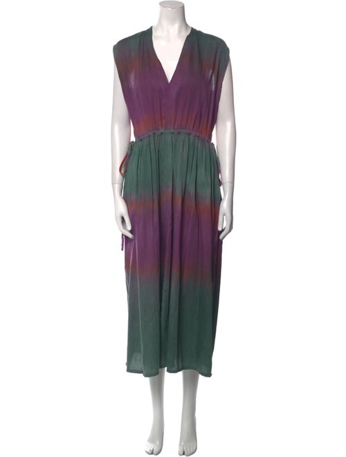Raquel Allegra Printed Long Dress