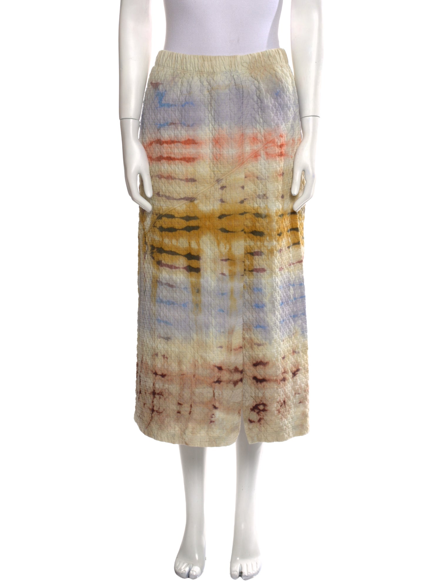 Raquel Allegra Tie-Dye Print Midi Length Skirt w/ Tags