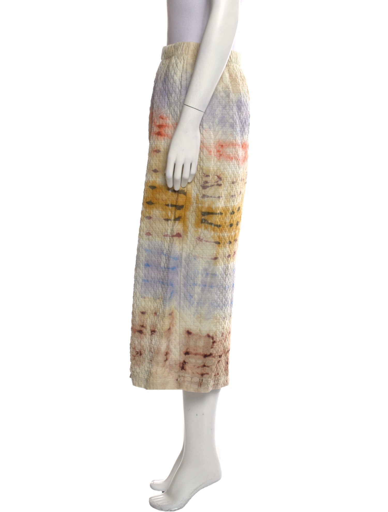 Raquel Allegra Tie-Dye Print Midi Length Skirt w/ Tags