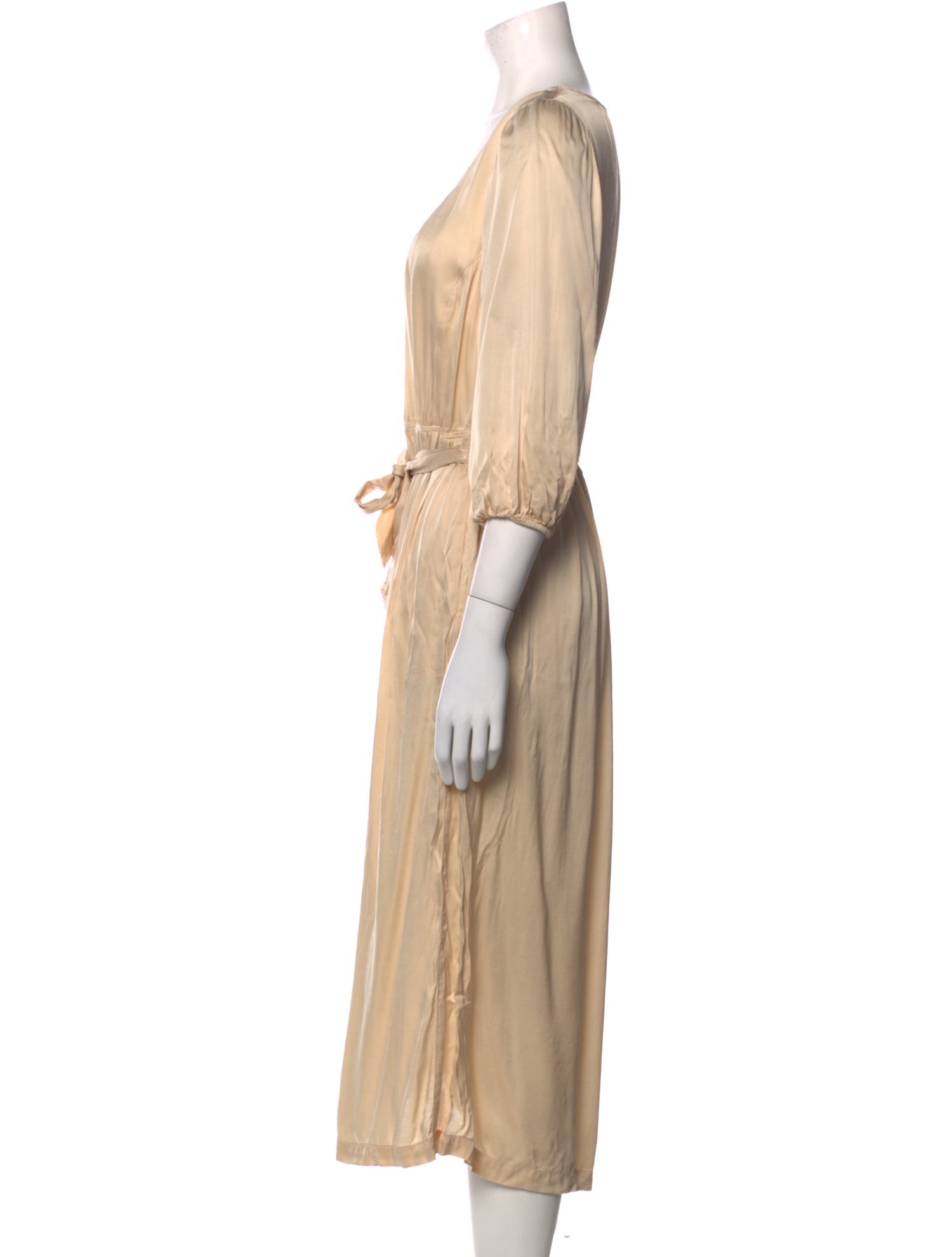 Raquel Allegra Scoop Neck Midi Length Dress