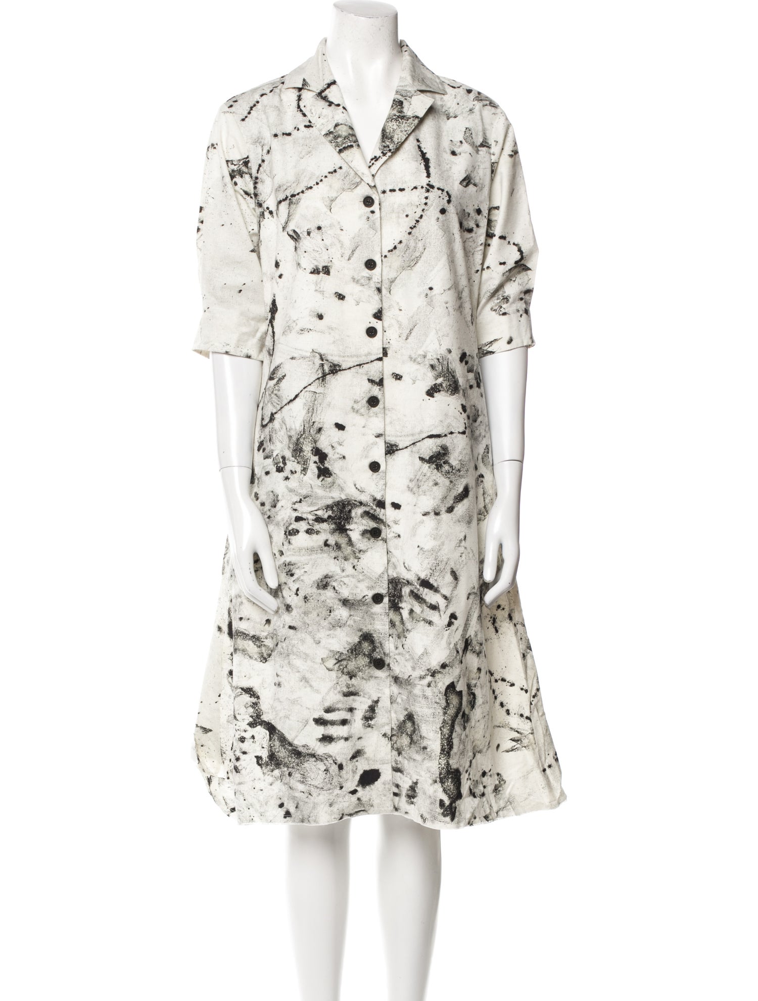 Raquel Allegra Printed Midi Length Dress