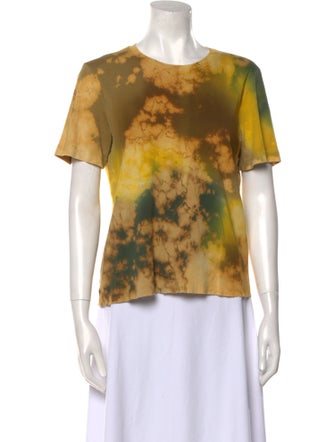 Raquel Allegra Tie-Dye Print Crew Neck T-Shirt