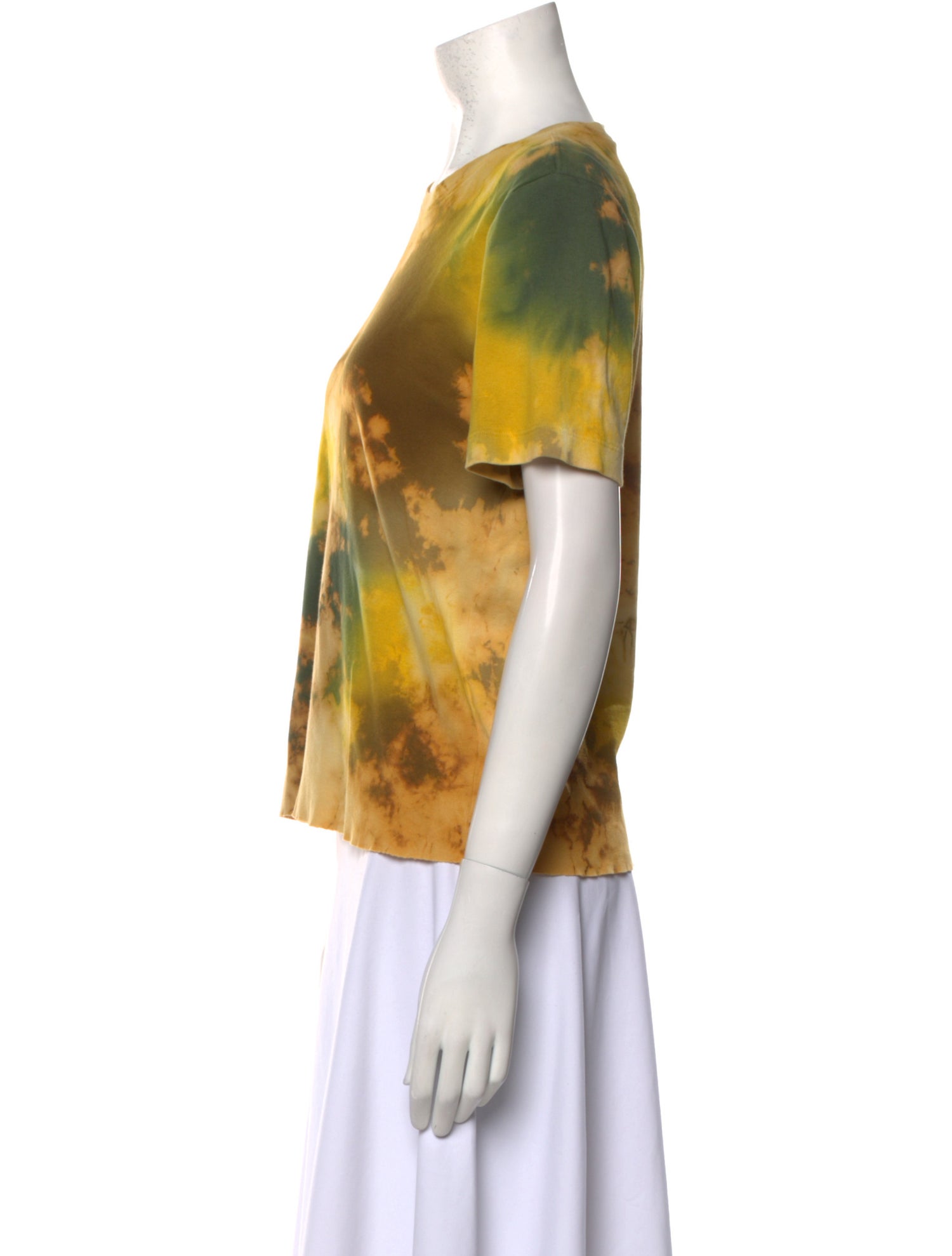 Raquel Allegra Tie-Dye Print Crew Neck T-Shirt