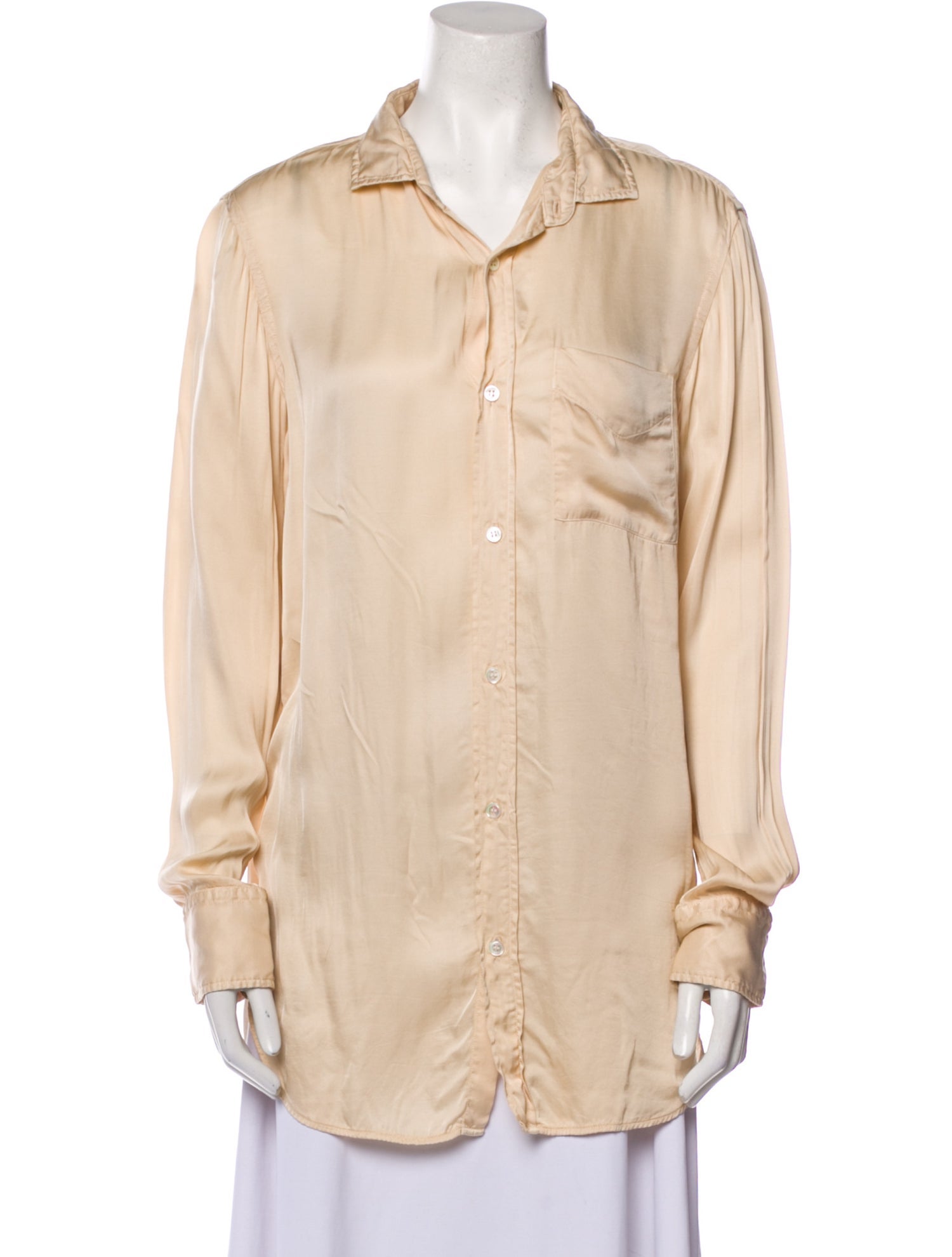 Raquel Allegra Long Sleeve Button-Up Top