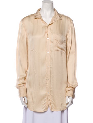 Raquel Allegra Tops Long Sleeve Button-Up Top XS