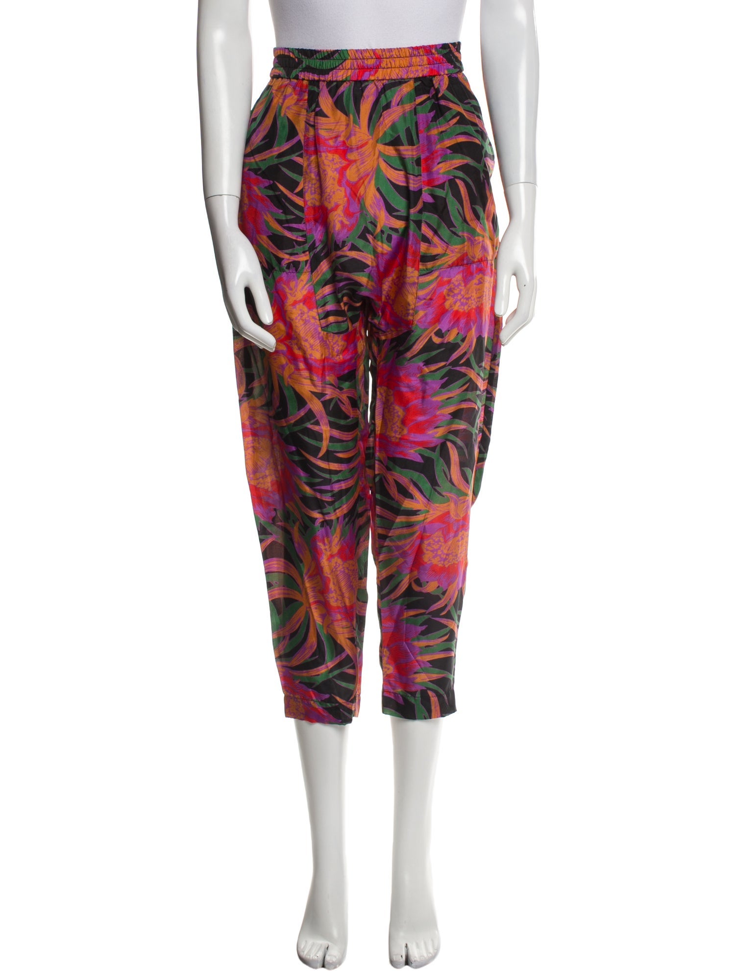 Raquel Allegra Silk Straight Leg Pants
