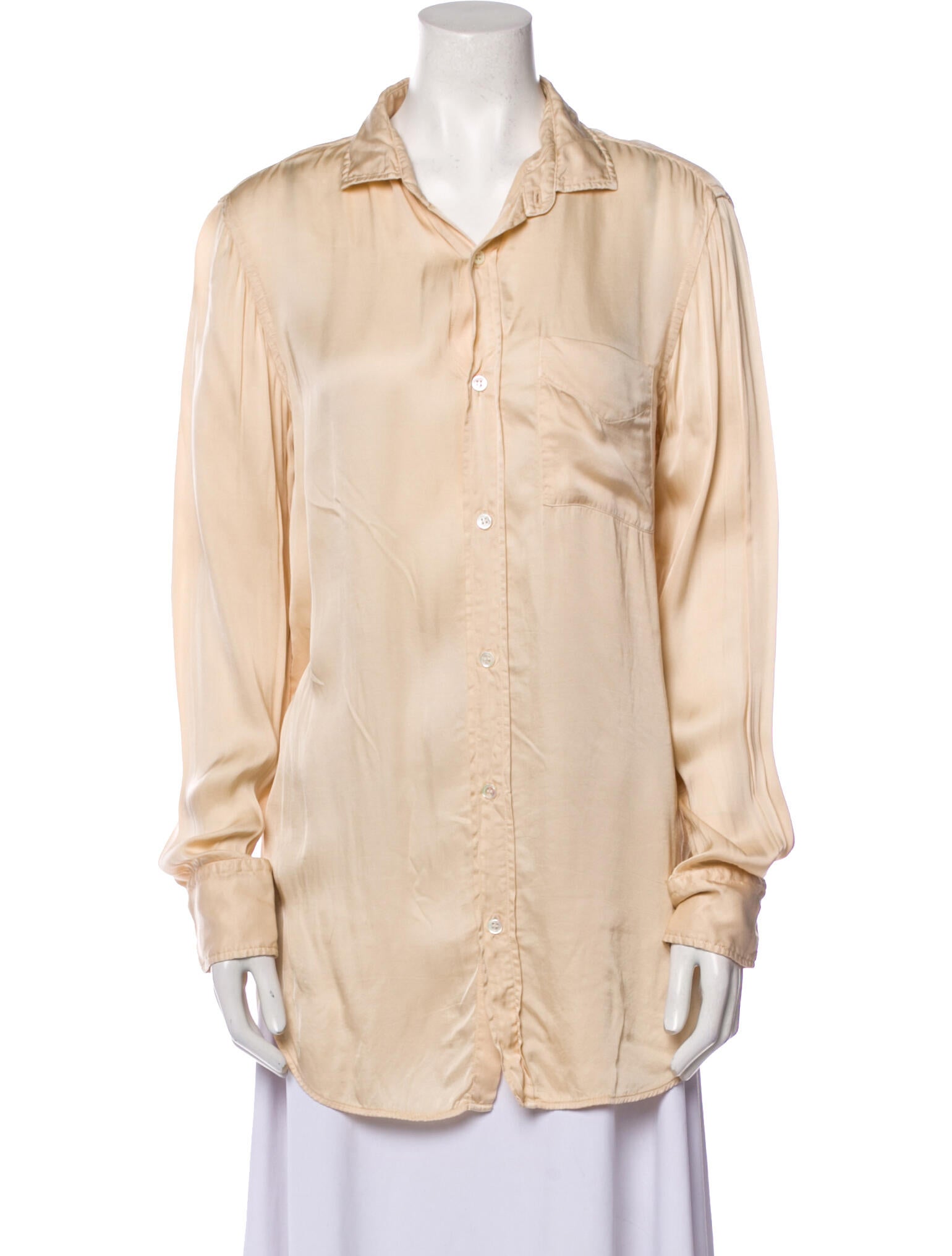 Raquel Allegra Long Sleeve Button-Up Top