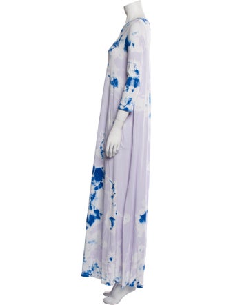 Raquel Allegra Tie-Dye Print Long Dress