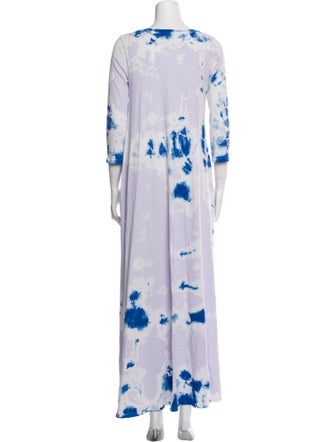 Raquel Allegra Tie-Dye Print Long Dress