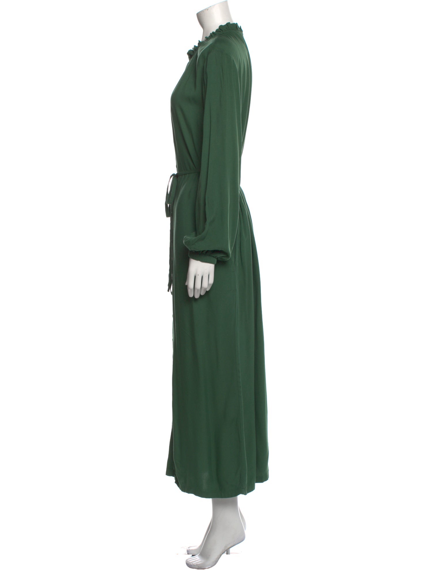 slim fit dress slacks Raquel Allegra Green, Black and Blue Wrap Dress, M main image 1