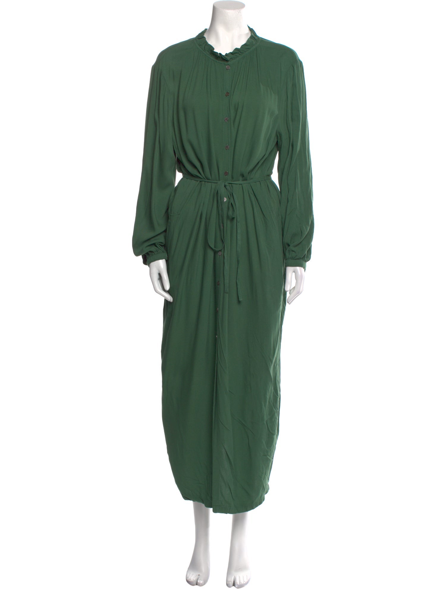 Raquel Allegra Crew Neck Long Dress