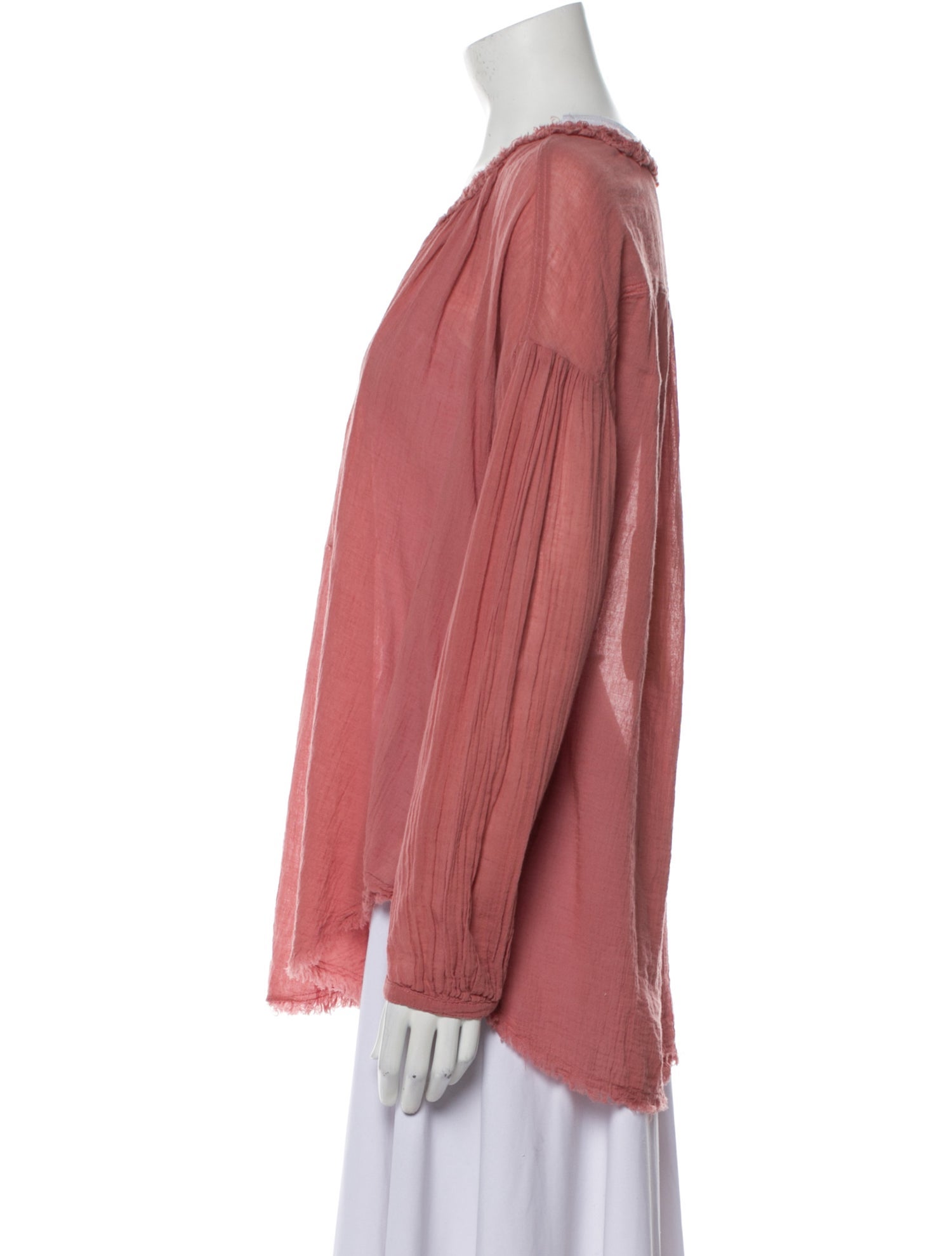 Raquel Allegra V-Neck Long Sleeve Blouse