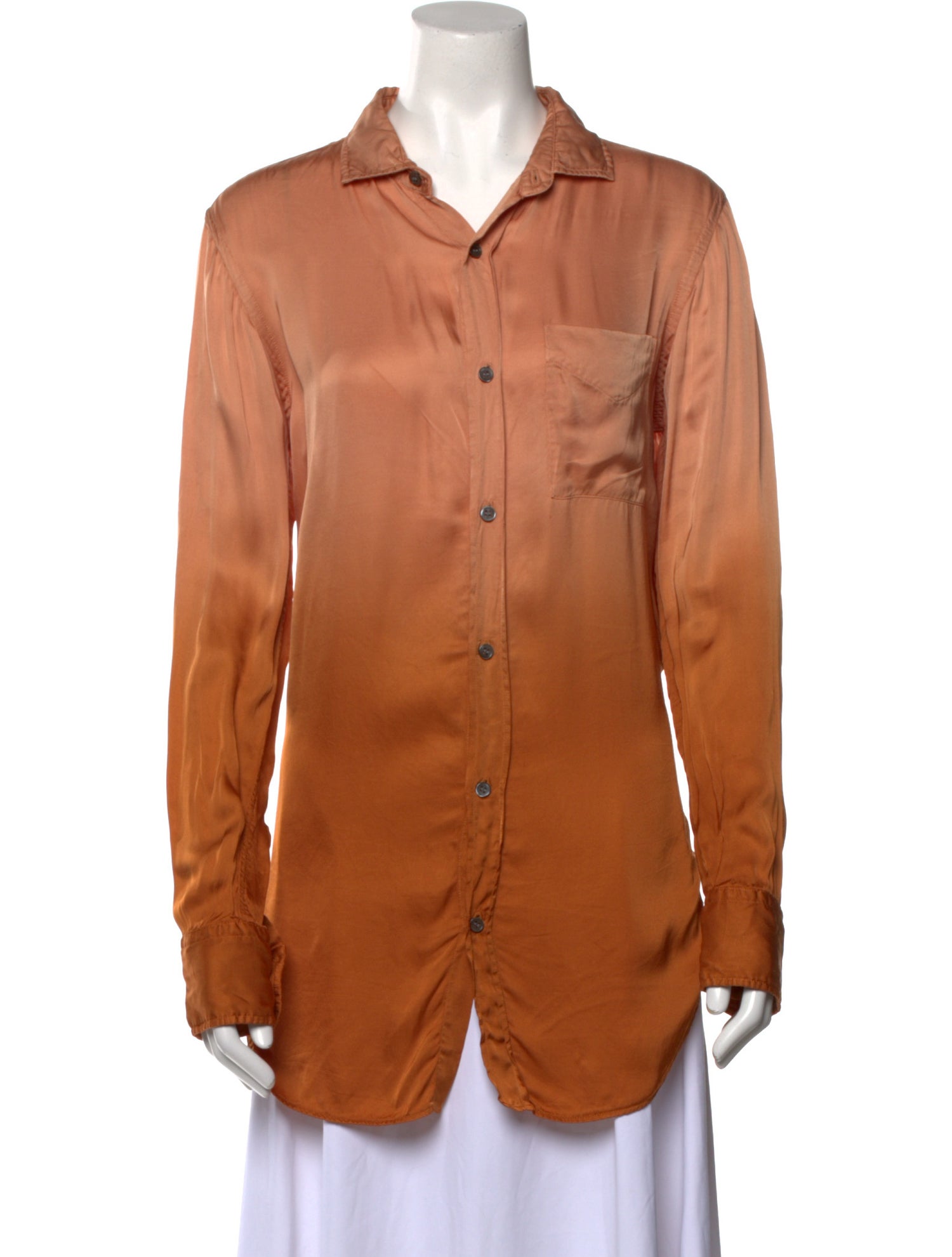 Raquel Allegra Long Sleeve Button-Up Top