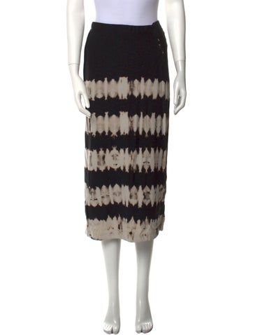 Raquel Allegra Skirts Striped Midi Length Skirt XS