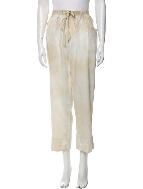 Raquel Allegra Printed Ruffle Embellishment Sweatpants