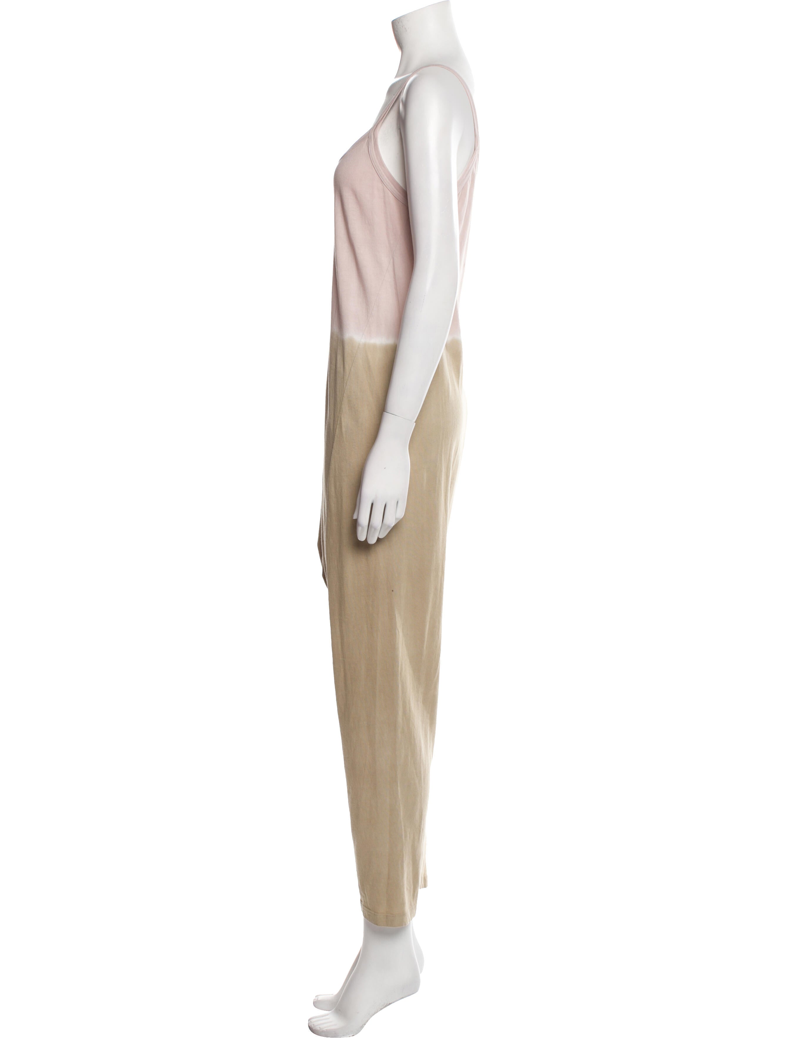 Raquel Allegra Colorblock Pattern Scoop Neck Jumpsuit