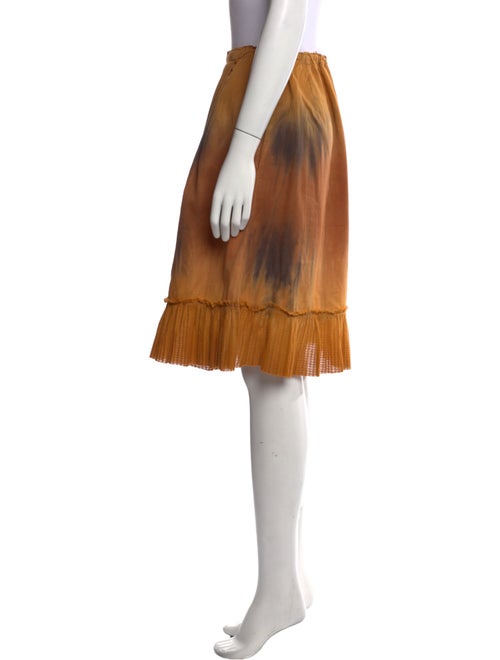 Raquel Allegra Pleated Accents Knee-Length Skirt