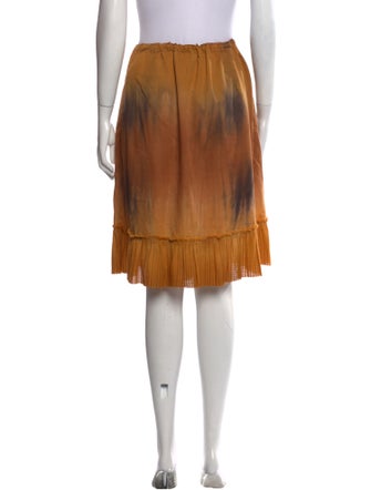 Raquel Allegra Pleated Accents Knee-Length Skirt