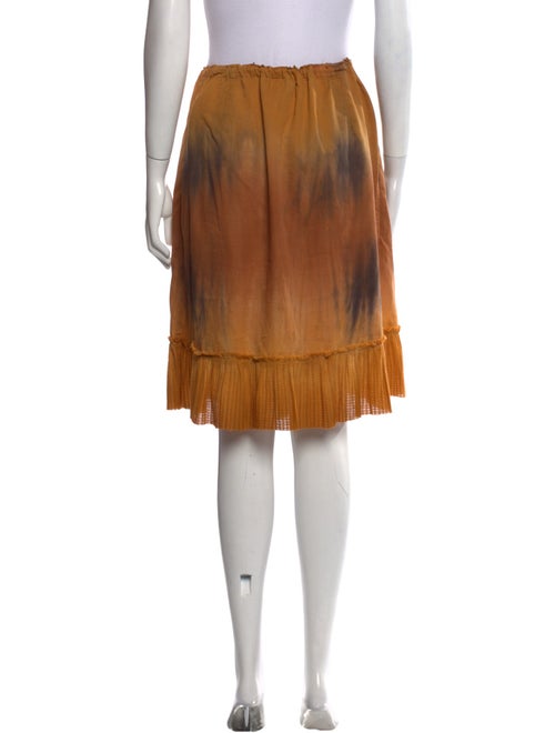 Raquel Allegra Pleated Accents Knee-Length Skirt