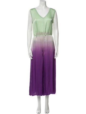 Raquel Allegra Jumpsuits and Rompers V-Neck Jumpsuit XS