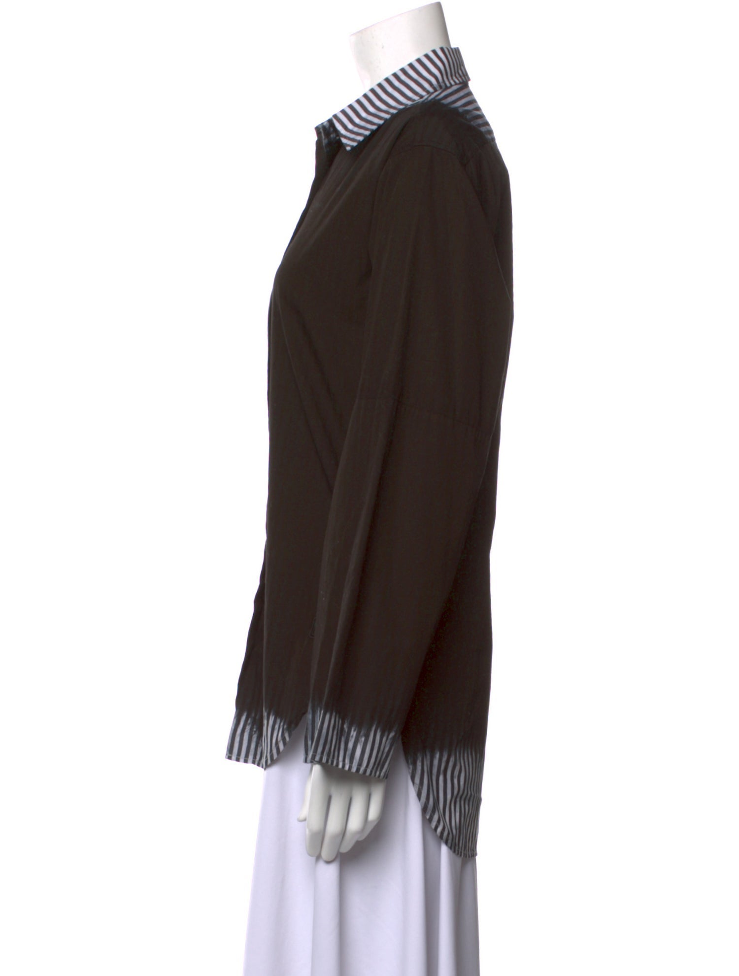 Raquel Allegra Long Sleeve Button-Up Top