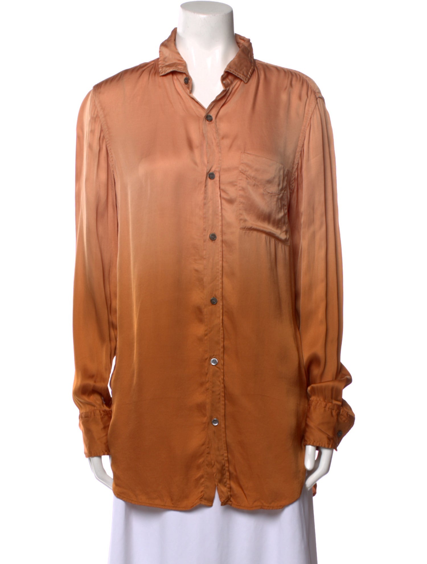 Raquel Allegra Long Sleeve Button-Up Top