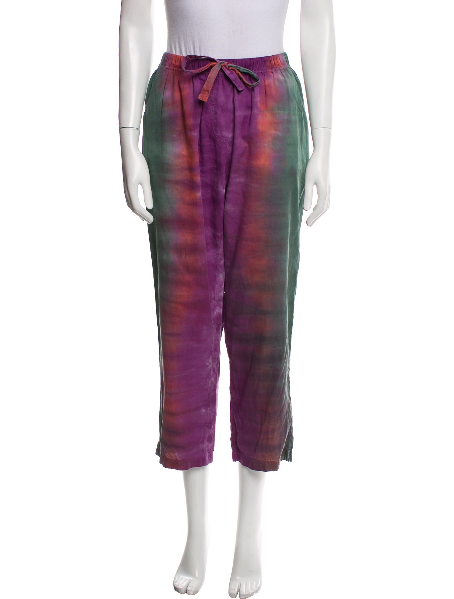 Raquel Allegra Tie-Dye Print Straight Leg Pants