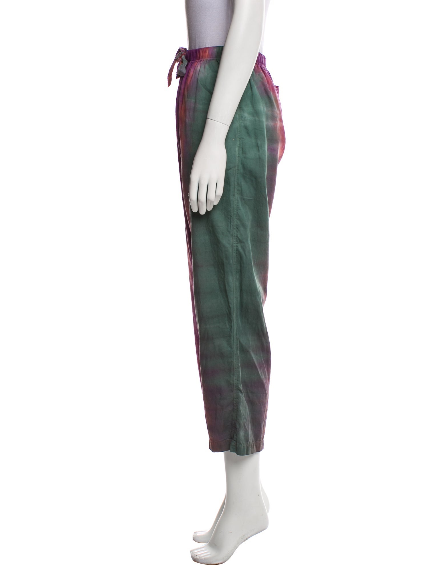 Raquel Allegra Tie-Dye Print Straight Leg Pants