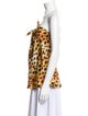 Raquel Allegra Animal Print Strapless Tunic