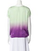 Raquel Allegra Tie-Dye Print Scoop Neck Top