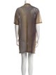 Raquel Allegra Crew Neck Mini Dress